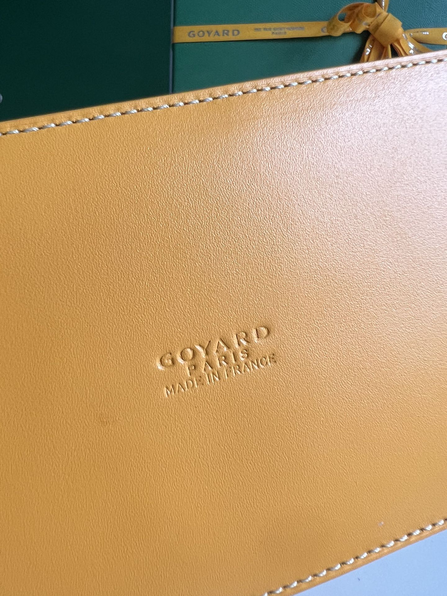 Goyard Yellow Goyardine Coated Canvas and Leather
