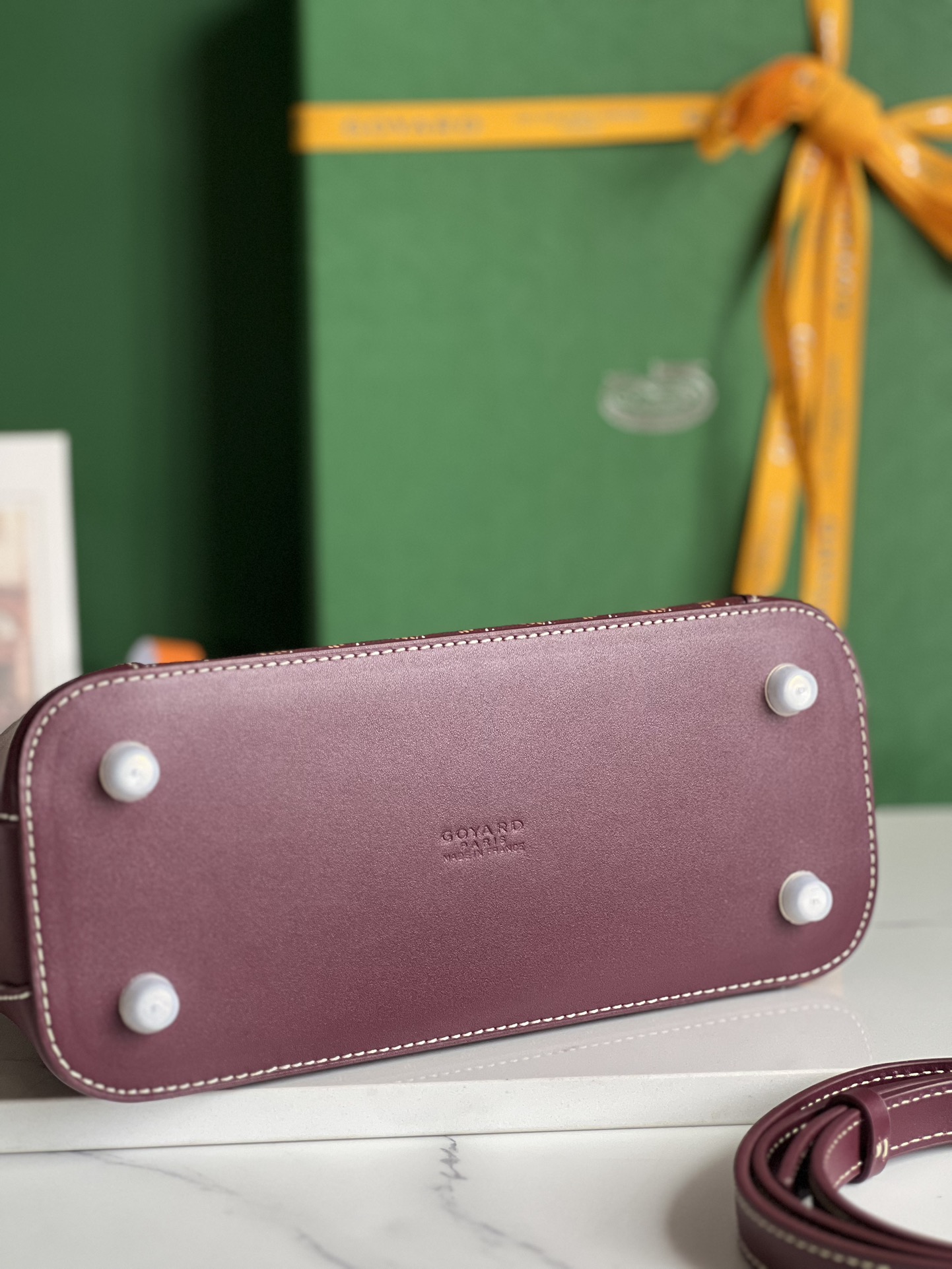 Goyard Vendome Mini Bag with Strap Burgundy