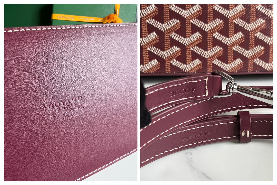 Goyard Vendome Mini Bag with Strap Burgundy