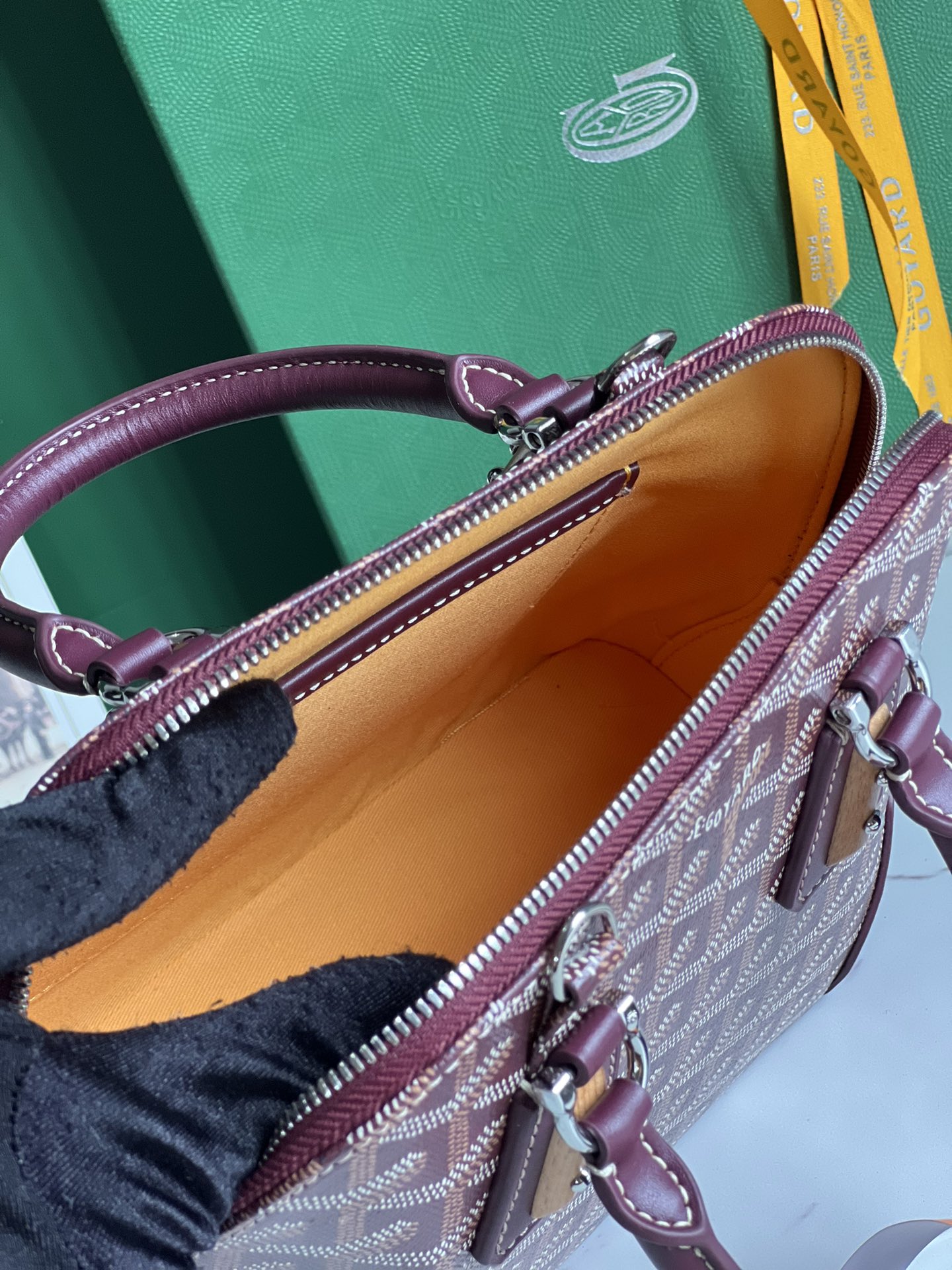 Goyard Vendome Mini Bag with Strap Burgundy