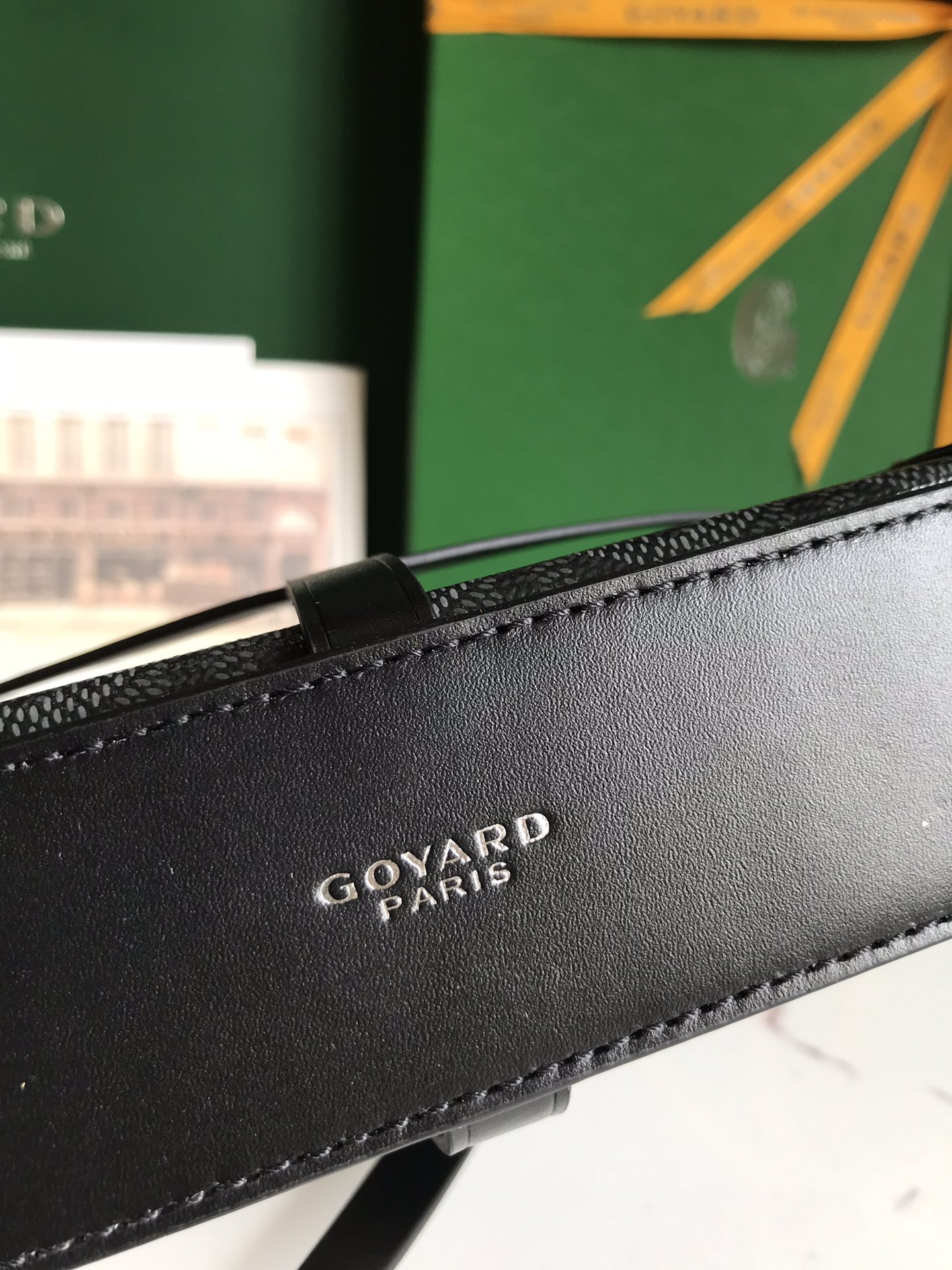 Goyard black Coated Canvas and Leather Minaudiere