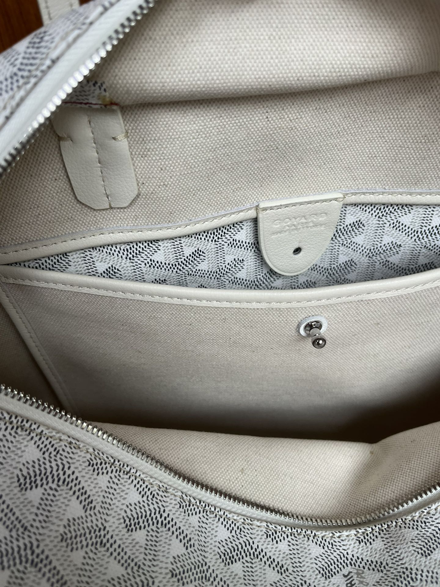 Goyard White Goyardine Coated Canvas and Leather Artois MM Tote | eBay