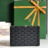 Goyard black Coated Canvas and Leather Minaudiere