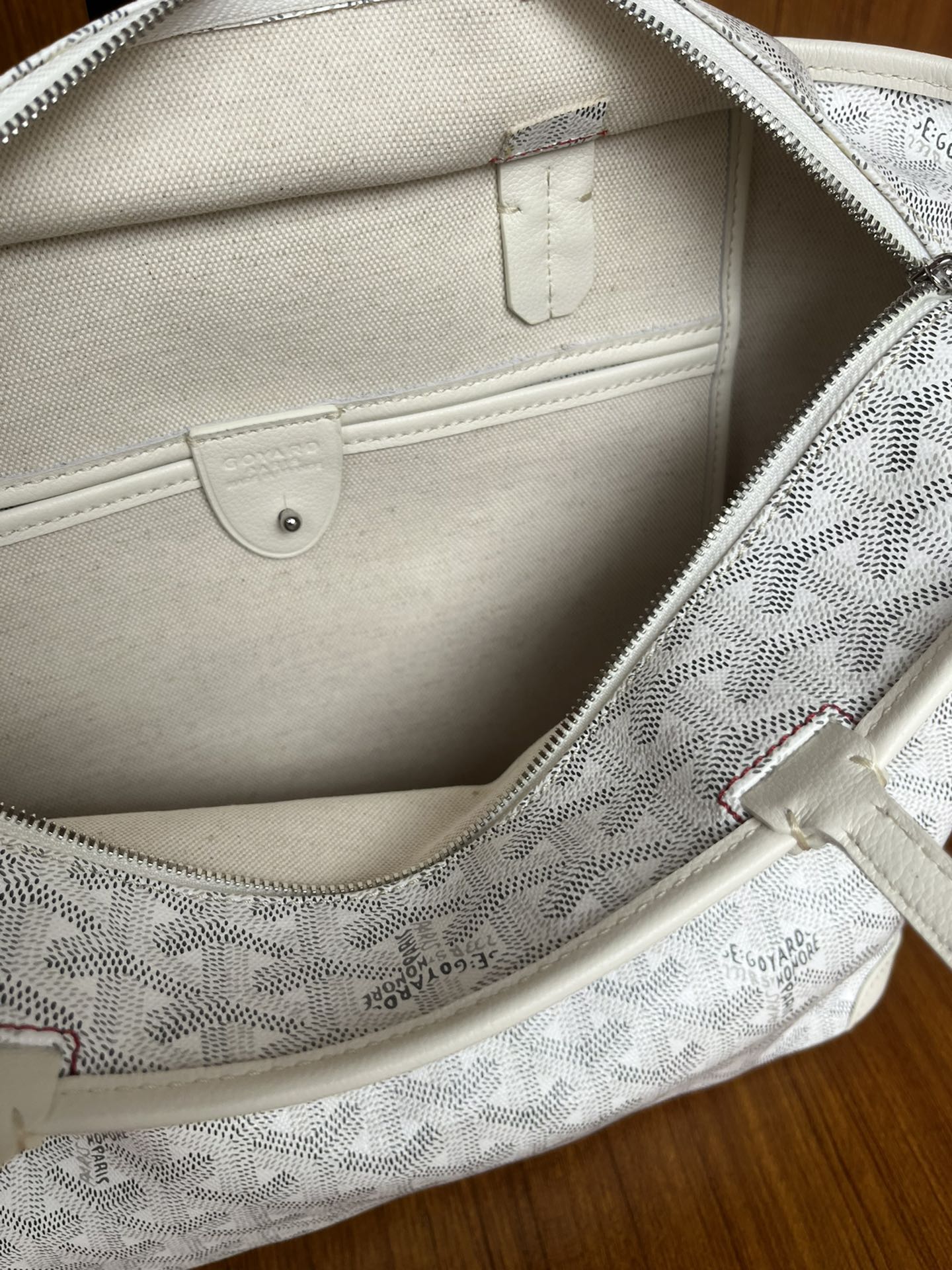 Goyard White Goyardine Coated Canvas and Leather Artois MM Tote | eBay