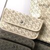 Goyard White Goyardine Coated Canvas and Leather Saint Louis PM Tote Goyard
