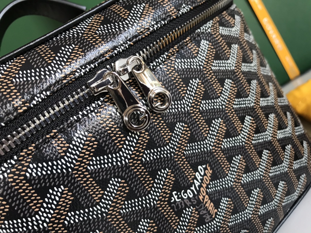 Goyard Black Goyardine Muse Vanity Case Cloth Cloth
