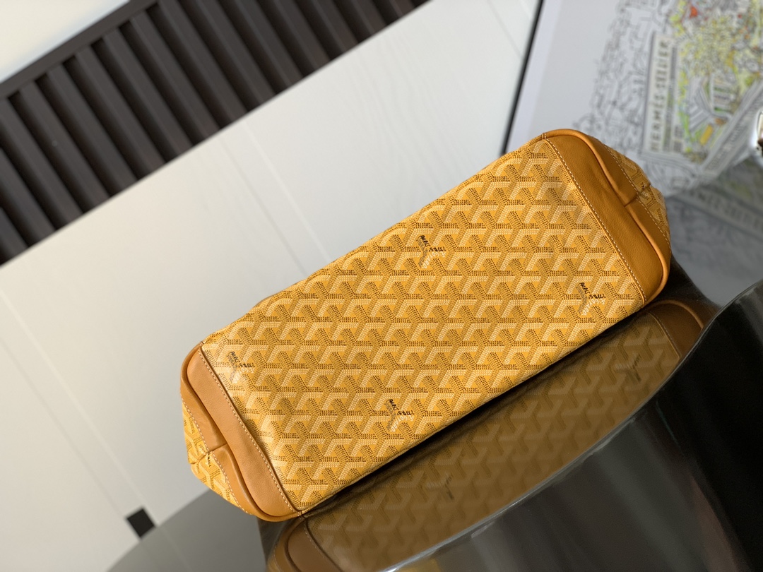 Goyard Goyardine Yellow Artois PM Tote Bag Palladium Goyard