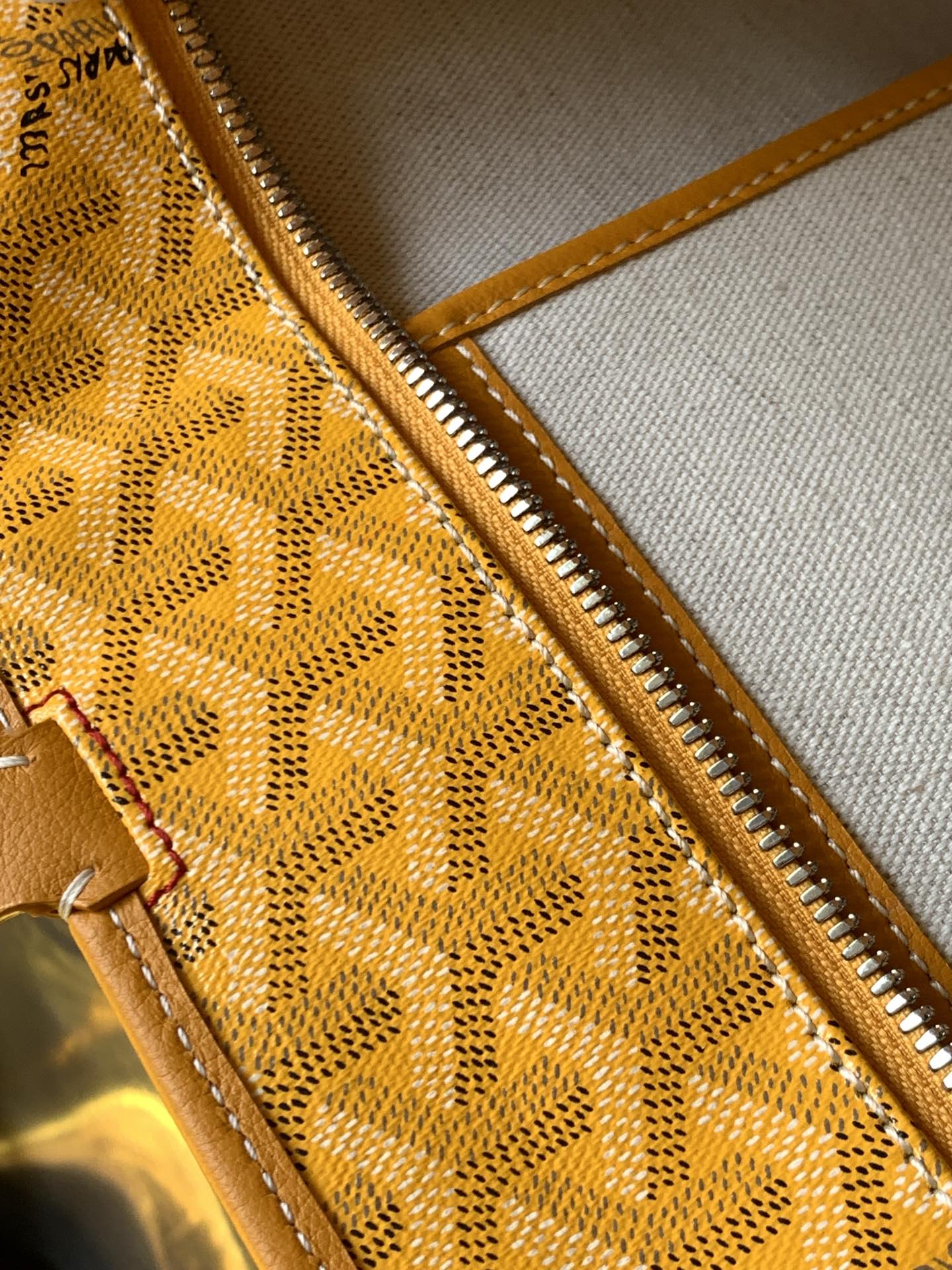 Goyard Goyardine Yellow Artois PM Tote Bag Palladium Goyard