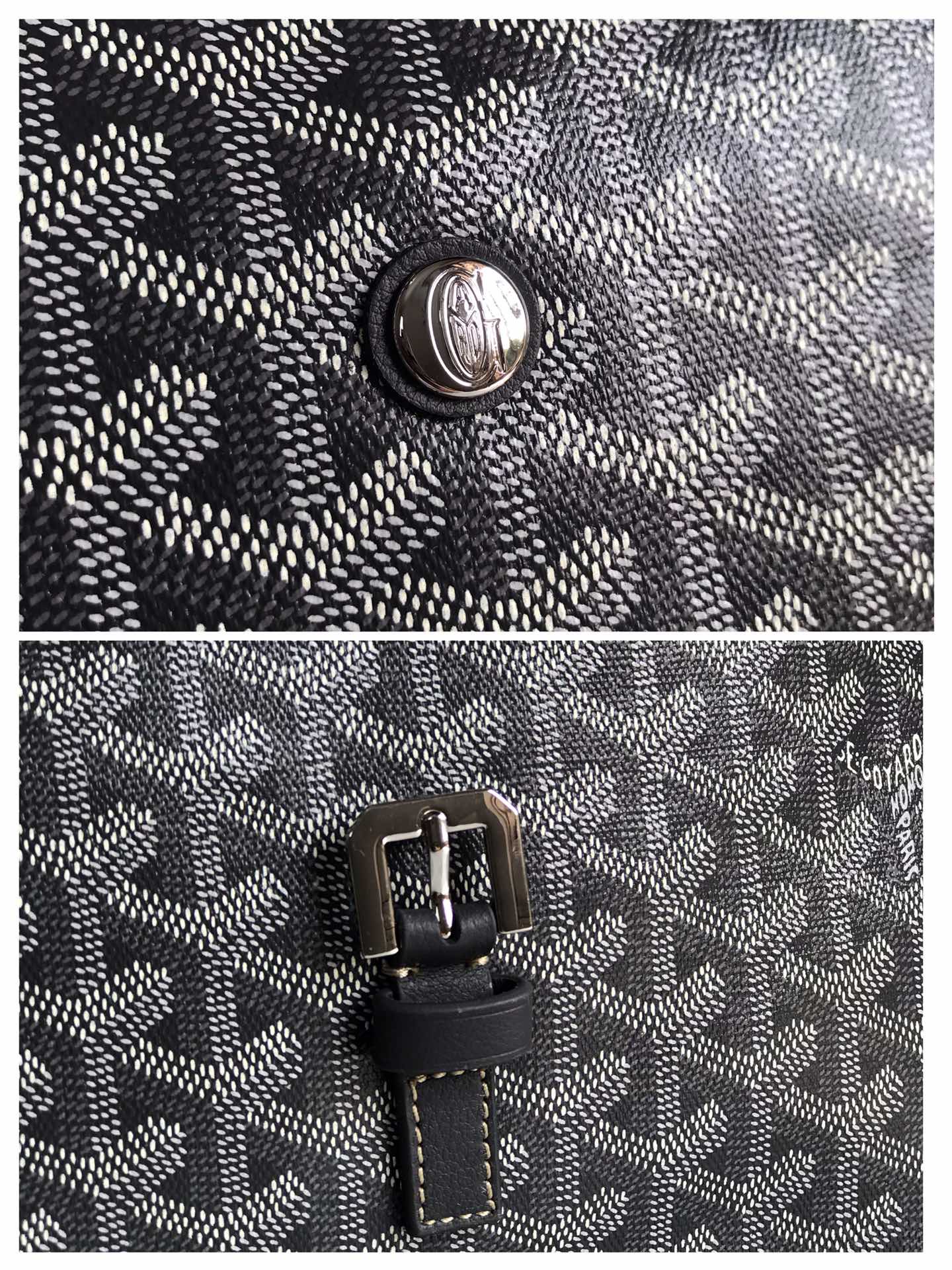 GOYARD Goyardine Capetien Messenger Bag Black 504063 |
