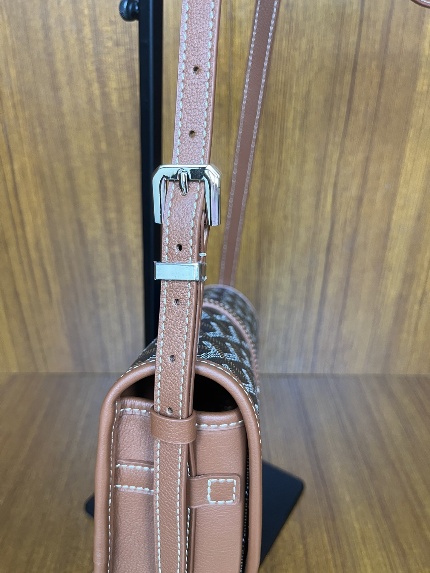 GOYARD Goyardine Belvedere II PM Messenger Bag Black Gold 1365915