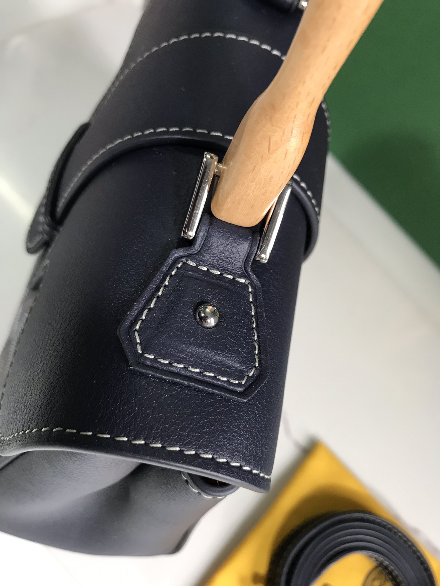 Goyard Blue Mini Goyardine Saigon Souple Dark blue Pony-