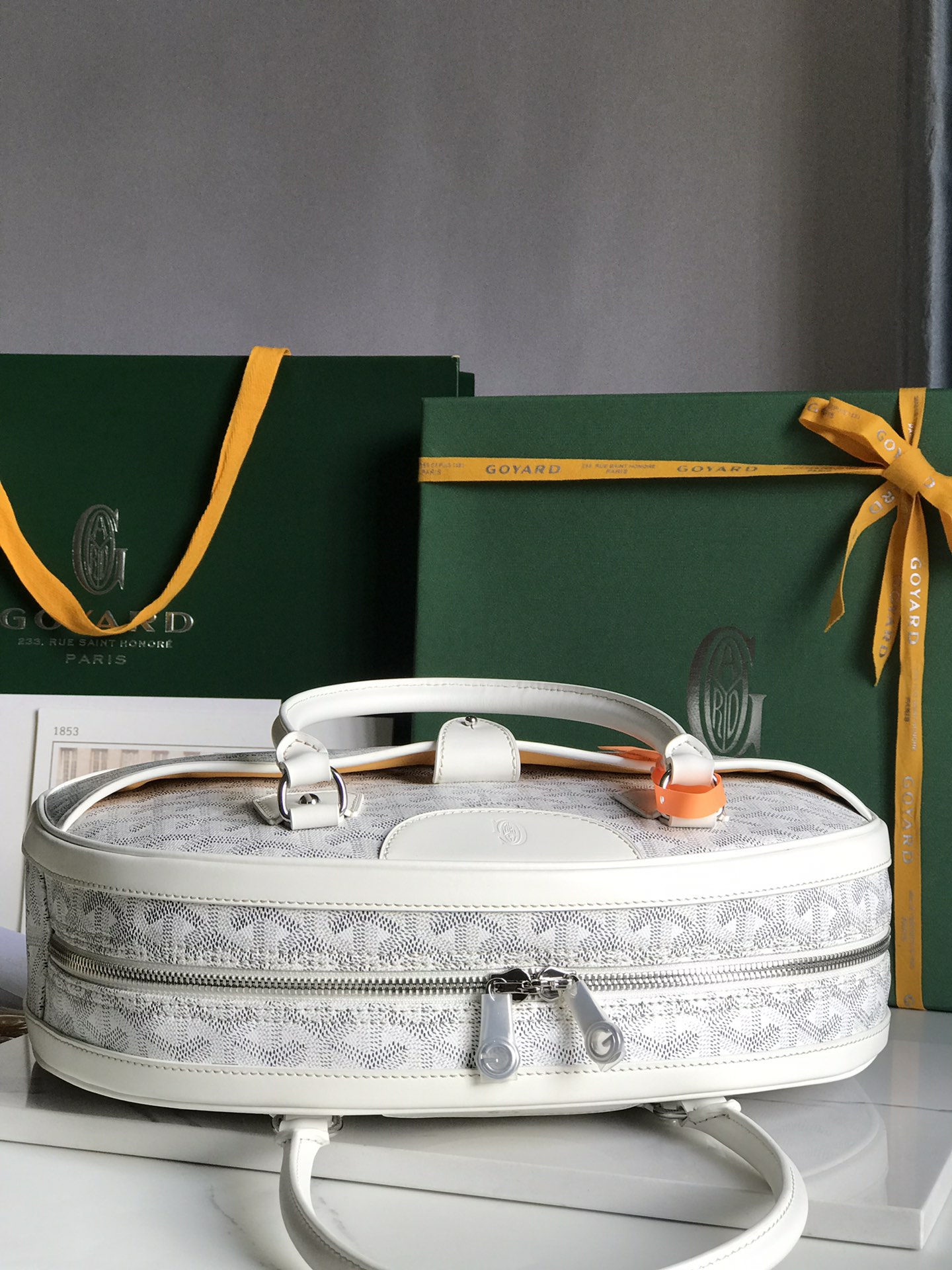 GOYARD Goyardine Saint Jeanne MM Bowler White