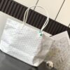 Goyard White Goyardine Artois GM Leather Cloth Pony-style calfskin Cloth ref.981279