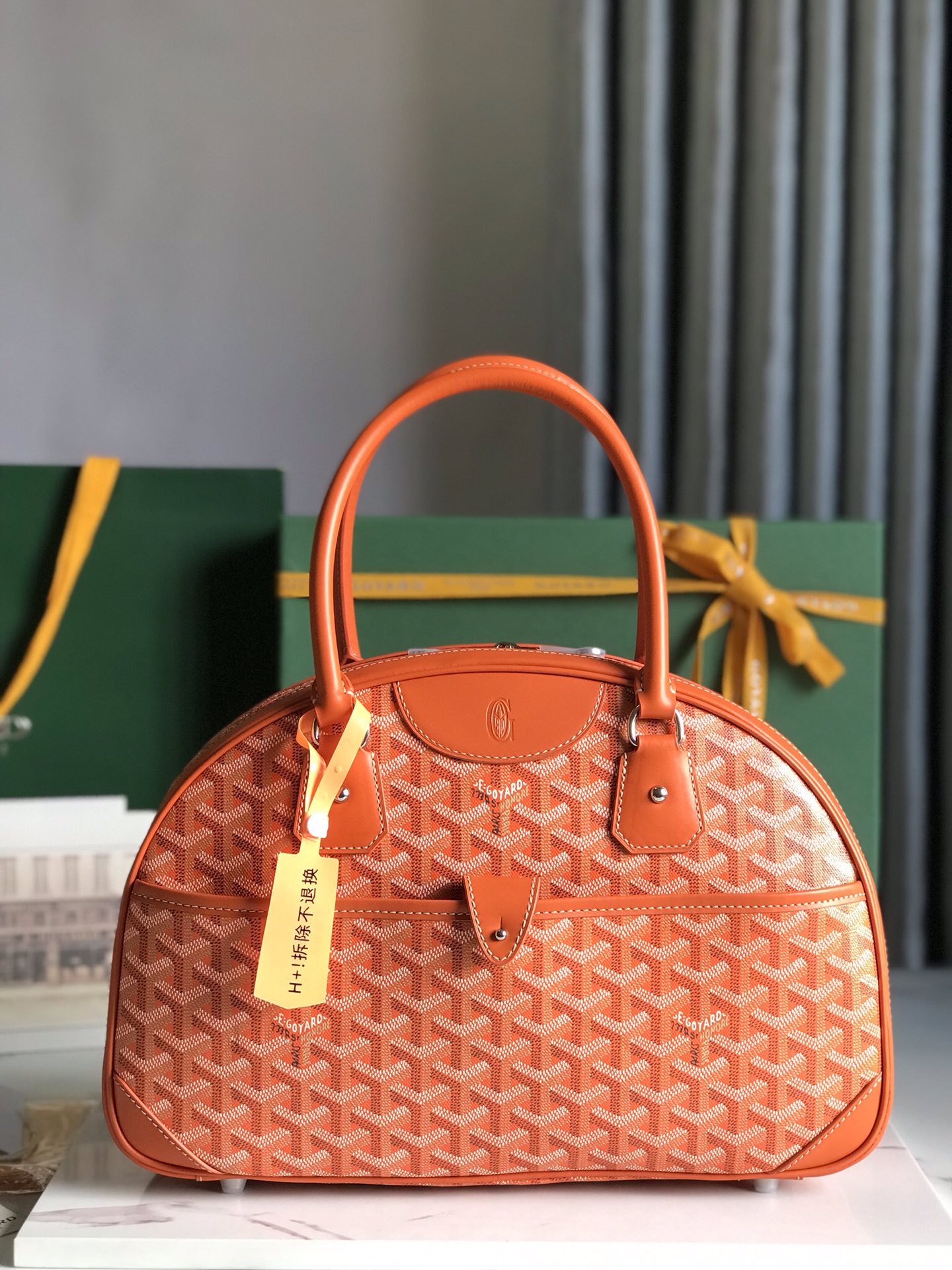 Goyard orange Chevron Print Coated Canvas St. Jeanne PM Bag | Yoogi’s Closet