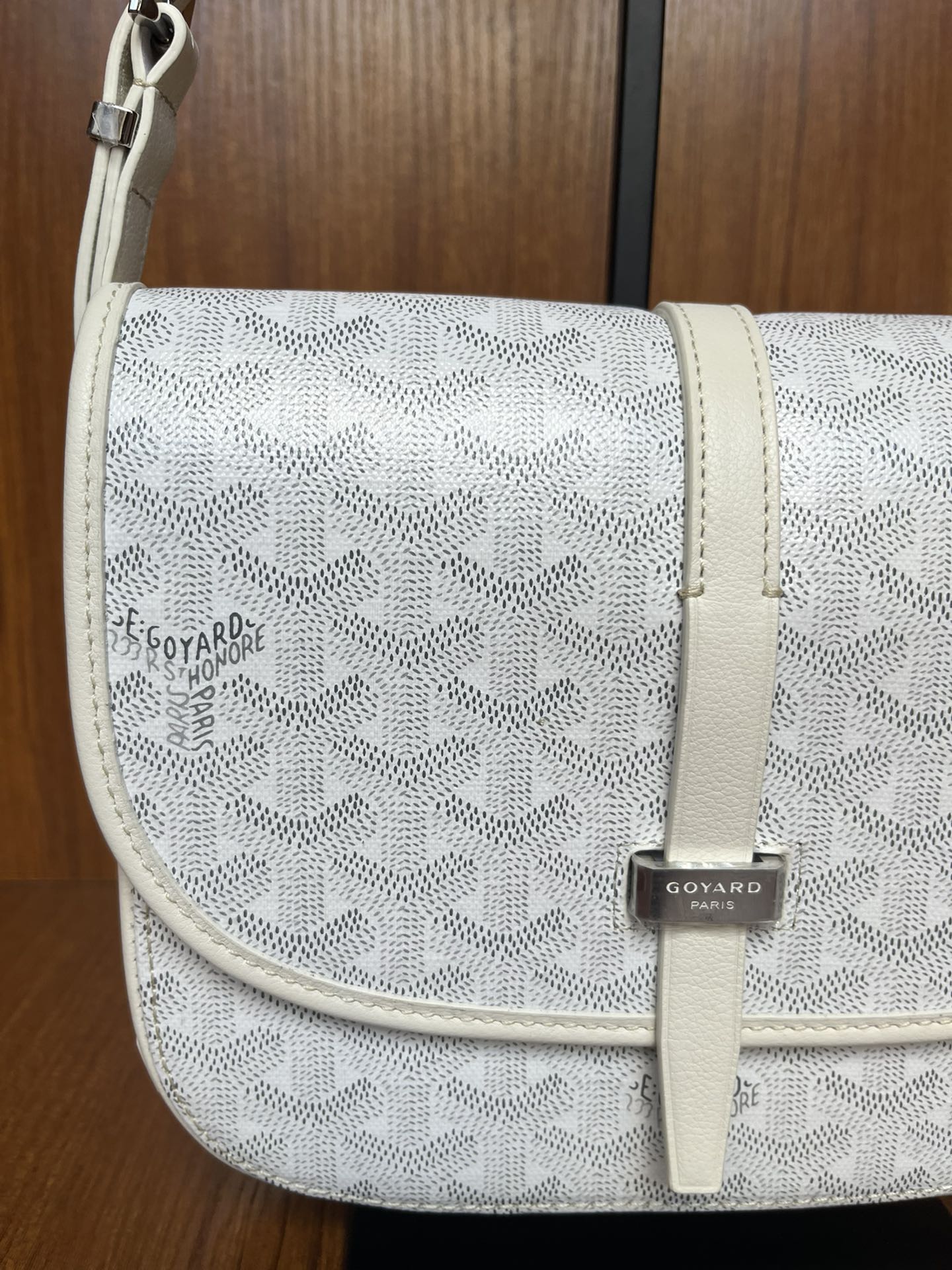 GOYARD Goyardine Belvedere II PM Messenger Bag White