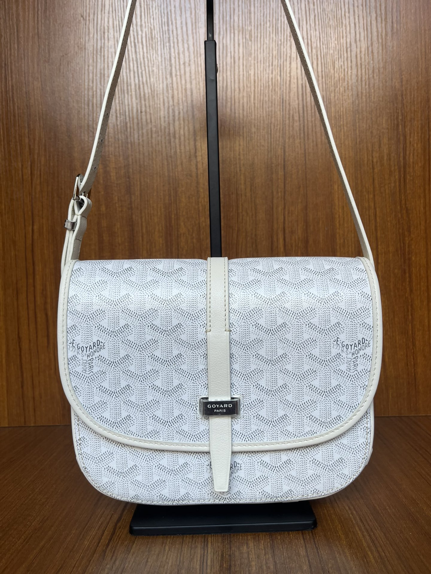 GOYARD Goyardine Belvedere II PM Messenger Bag White