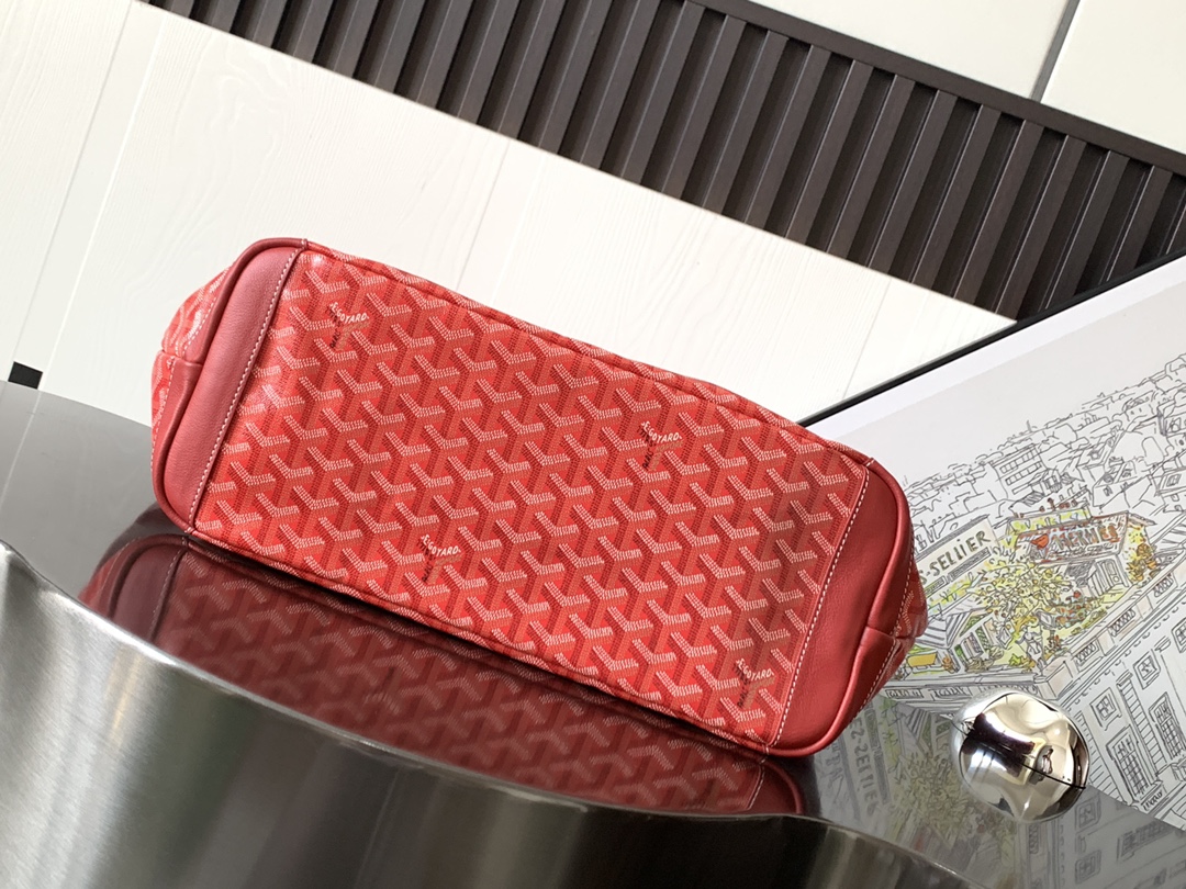 Goyard Artois Tote Coated Canvas PM Red 2752981