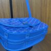 Goyard Blue Chevron Print Coated Canvas Belvedere MM Saddle Bag Goyard