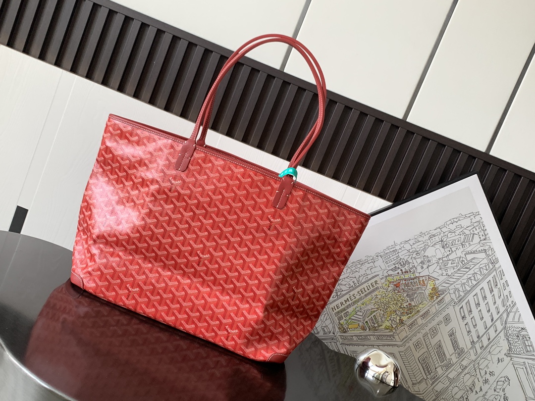 Goyard Artois Tote Coated Canvas PM Red 2752981
