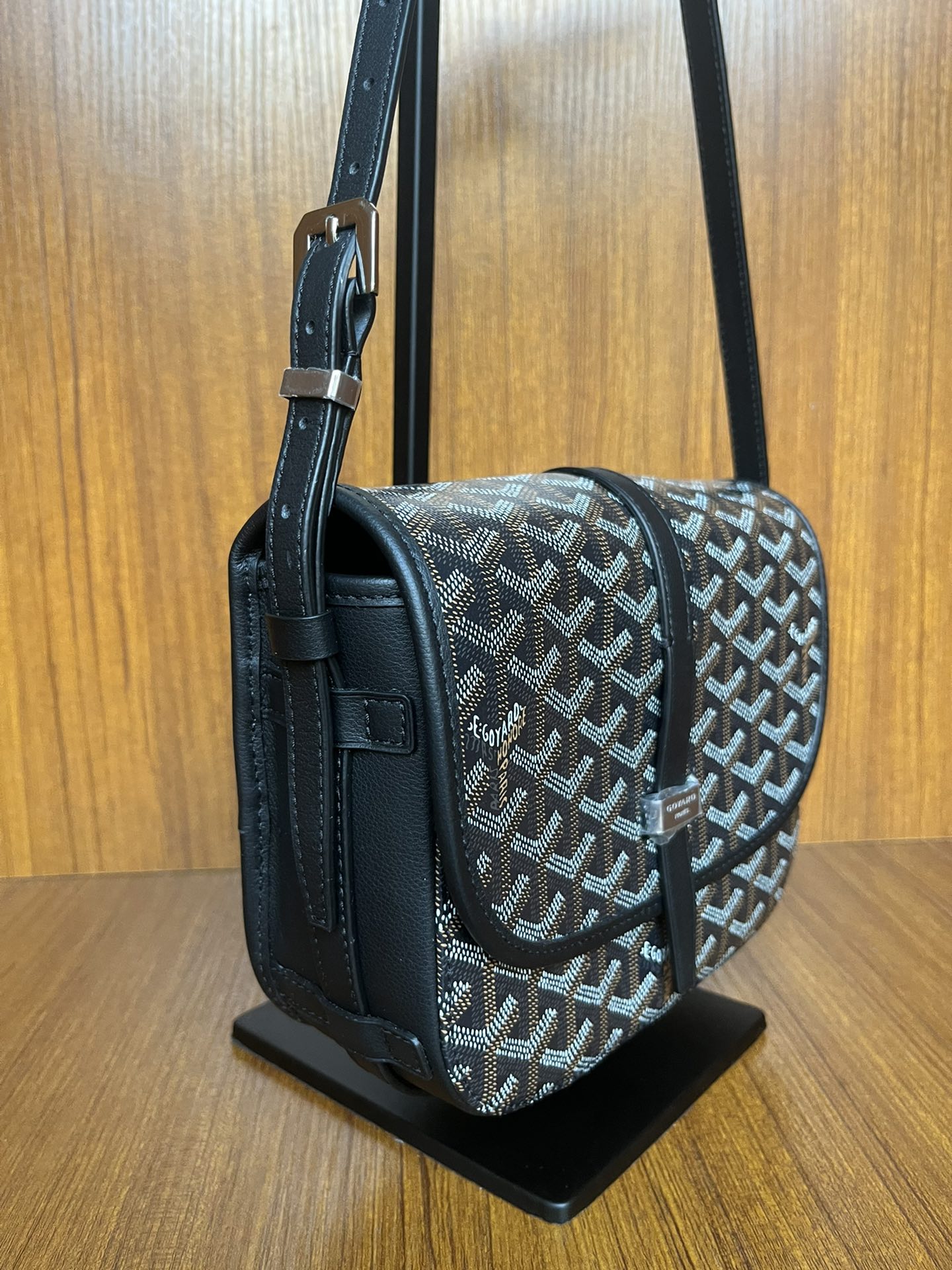 GOYARD Goyardine Belvedere II PM Messenger Bag Black