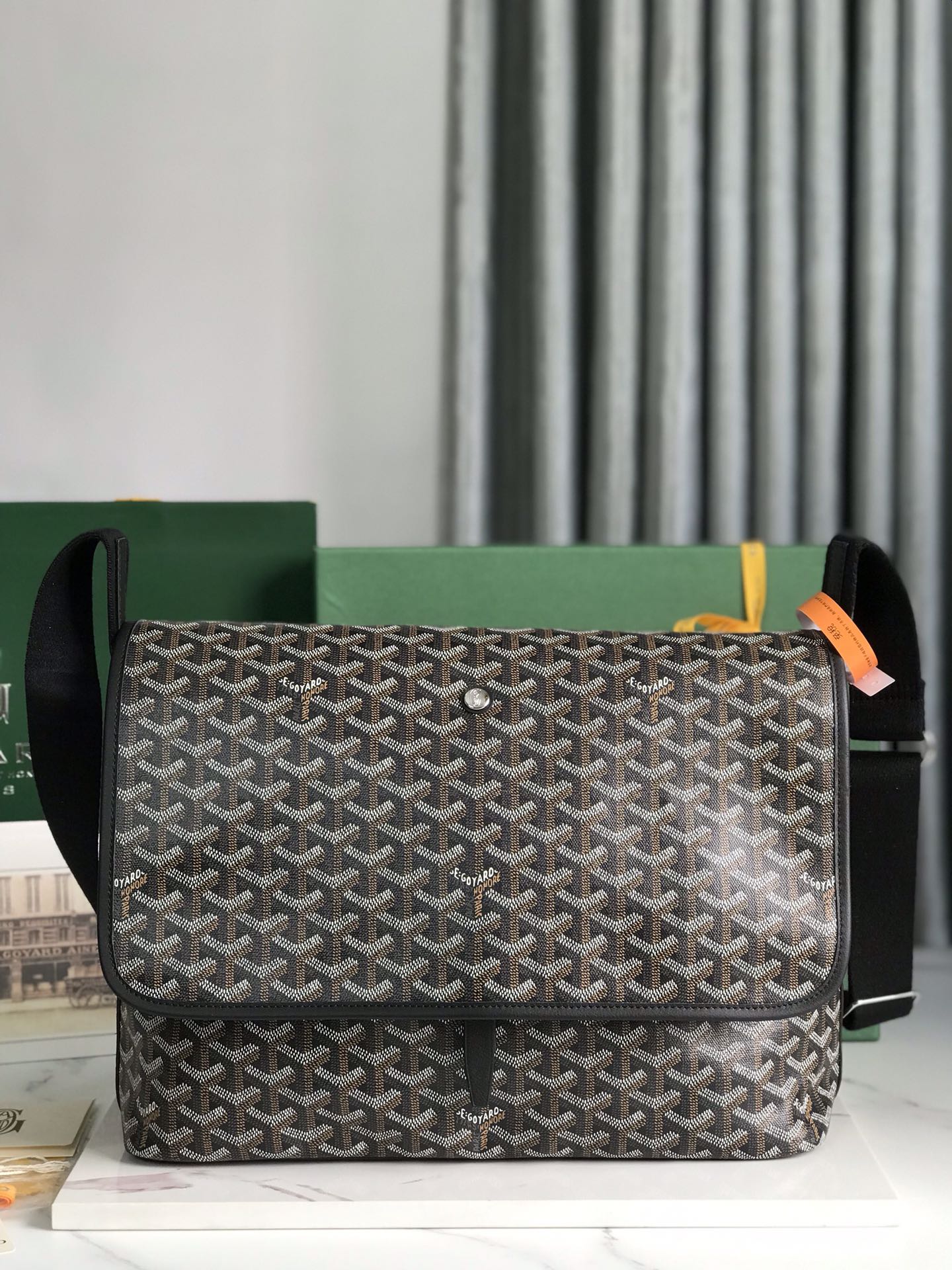 Goyard Capetien Messenger Bag Coated Canvas Black