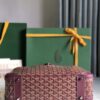 Goyard Burgundy Goyardine Coated Canvas and Leather St.