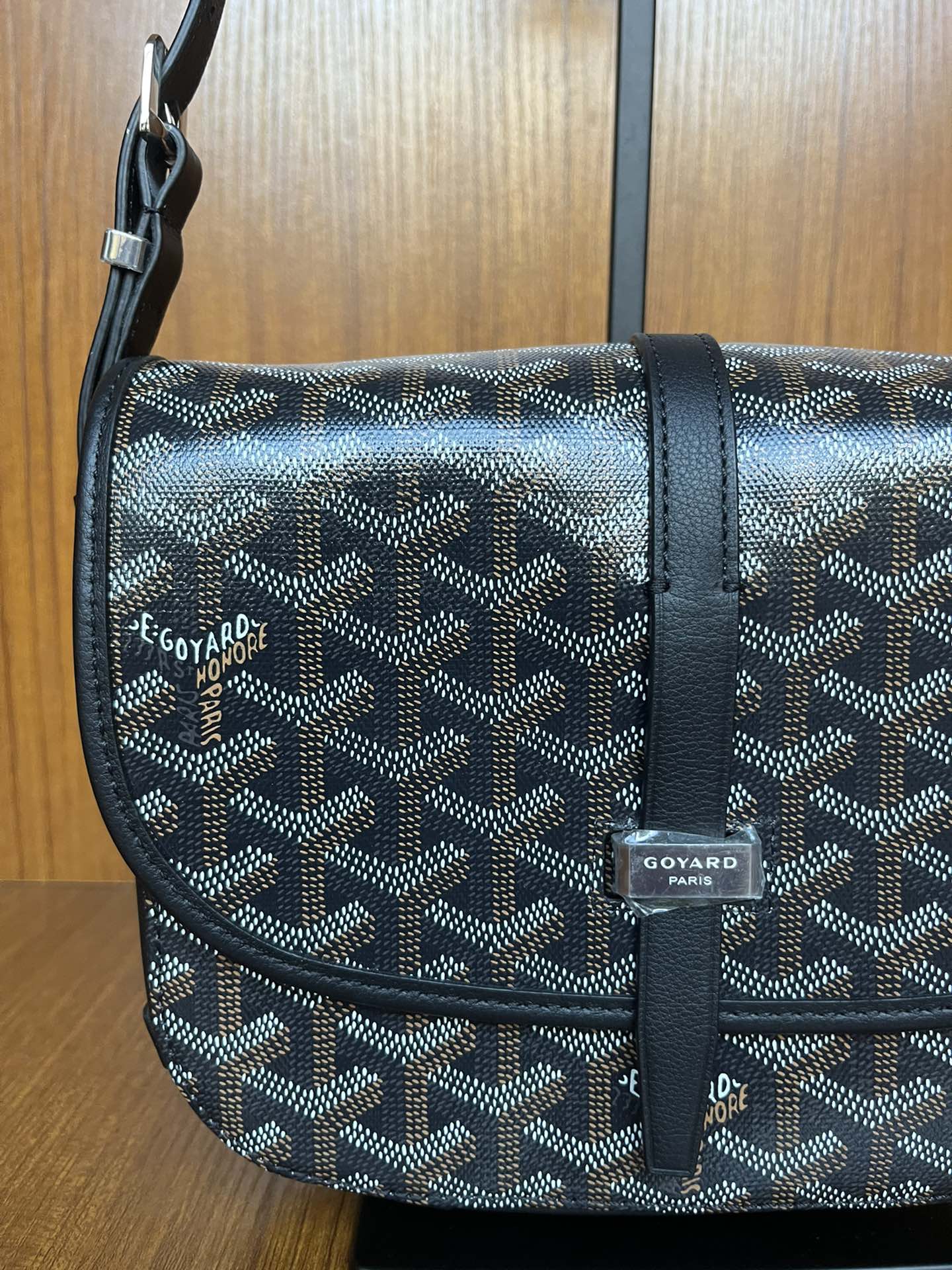 GOYARD Goyardine Belvedere II PM Messenger Bag Black