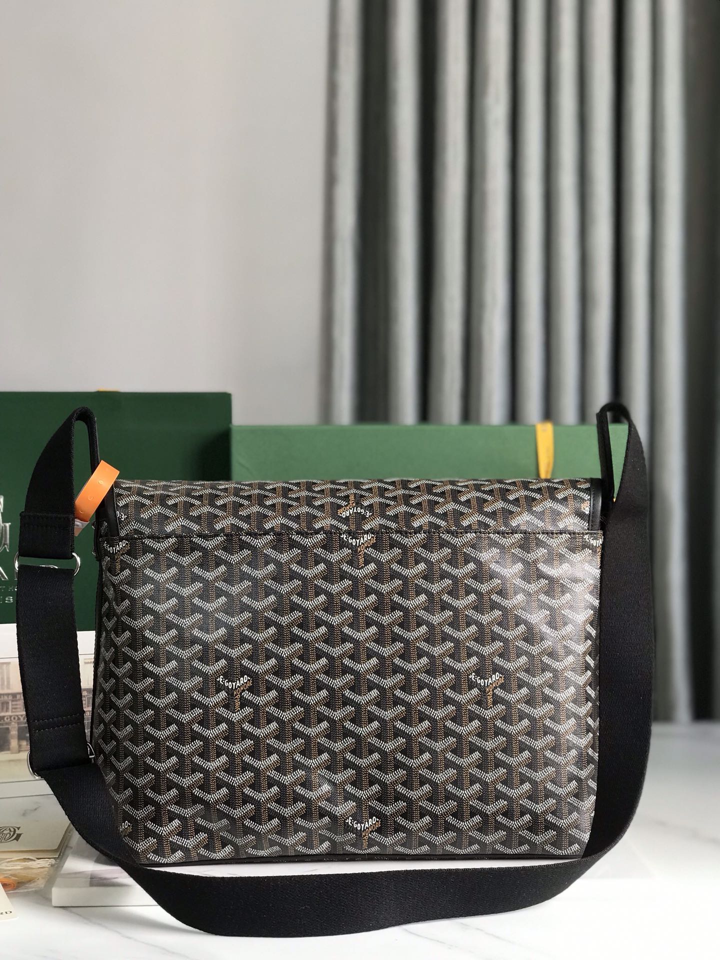 Goyard Capetien Messenger Bag Coated Canvas Black