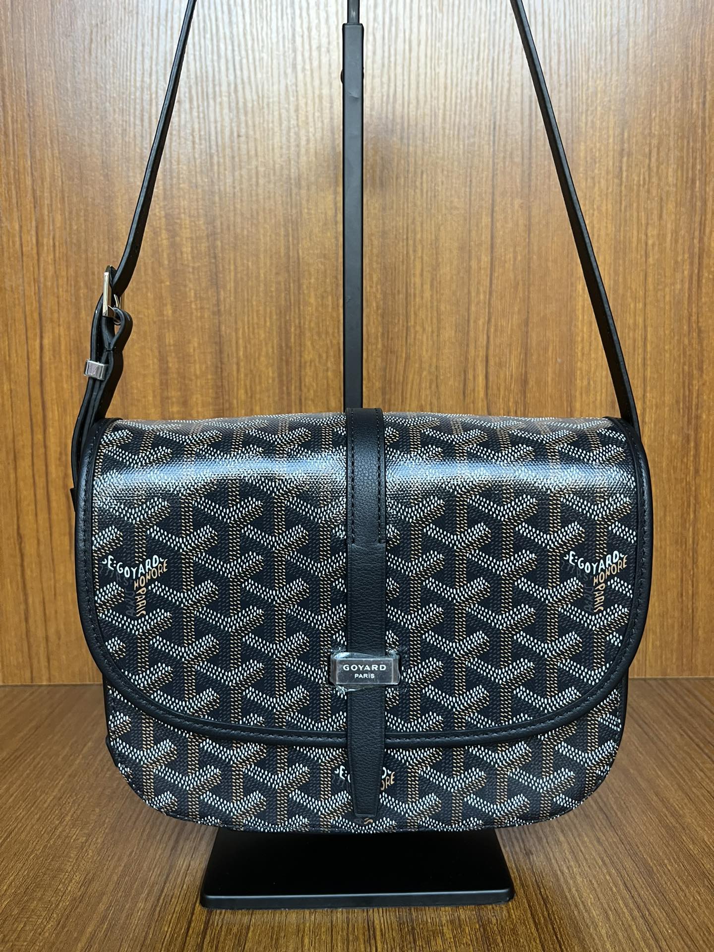 GOYARD Goyardine Belvedere II PM Messenger Bag Black