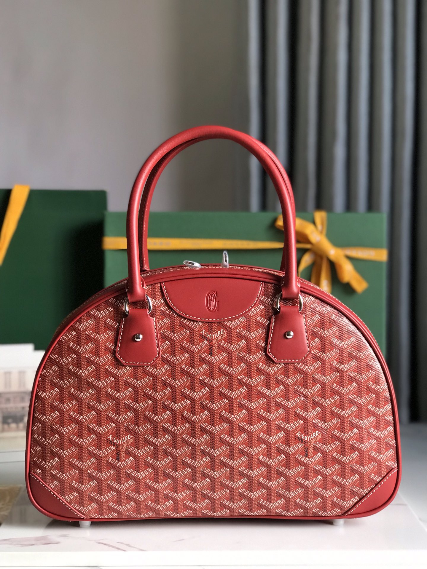 Goyard Saint Jeanne MM Red Leather Cloth ref
