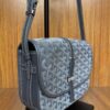 Goyard Navy Blue Goyardine Coated Canvas and Leather