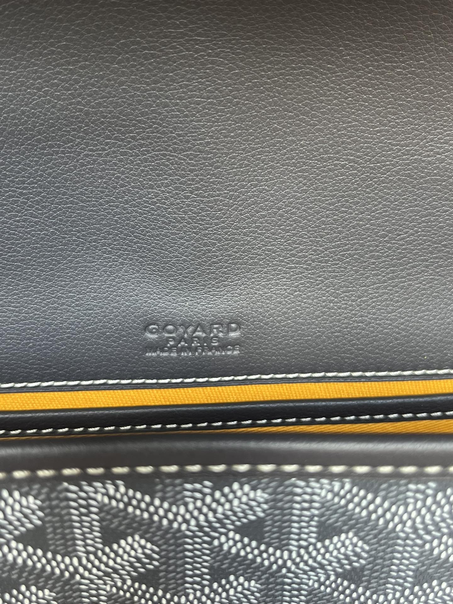 Goyard Navy Blue Goyardine Coated Canvas and Leather