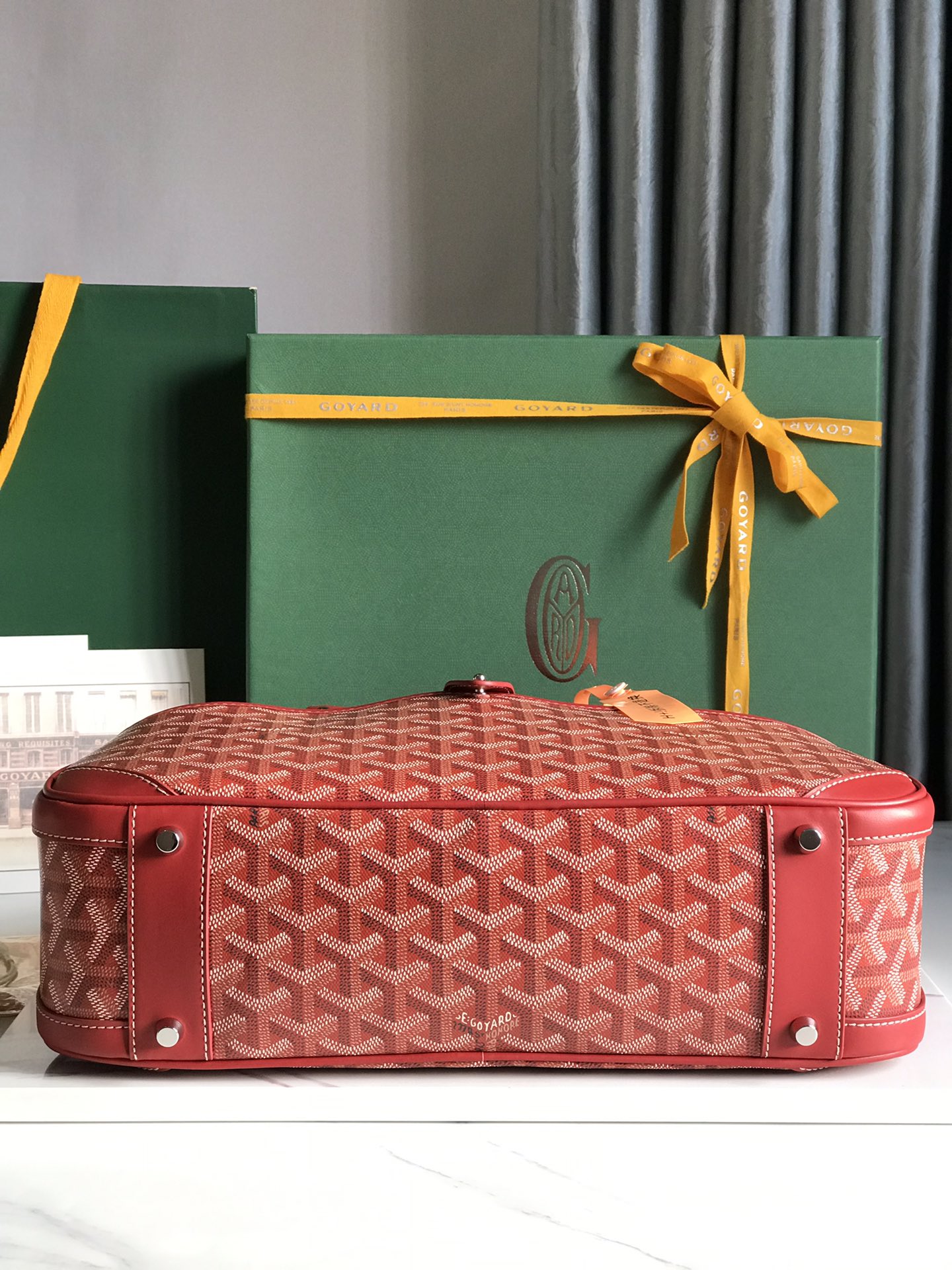 Goyard Saint Jeanne MM Red Leather Cloth ref