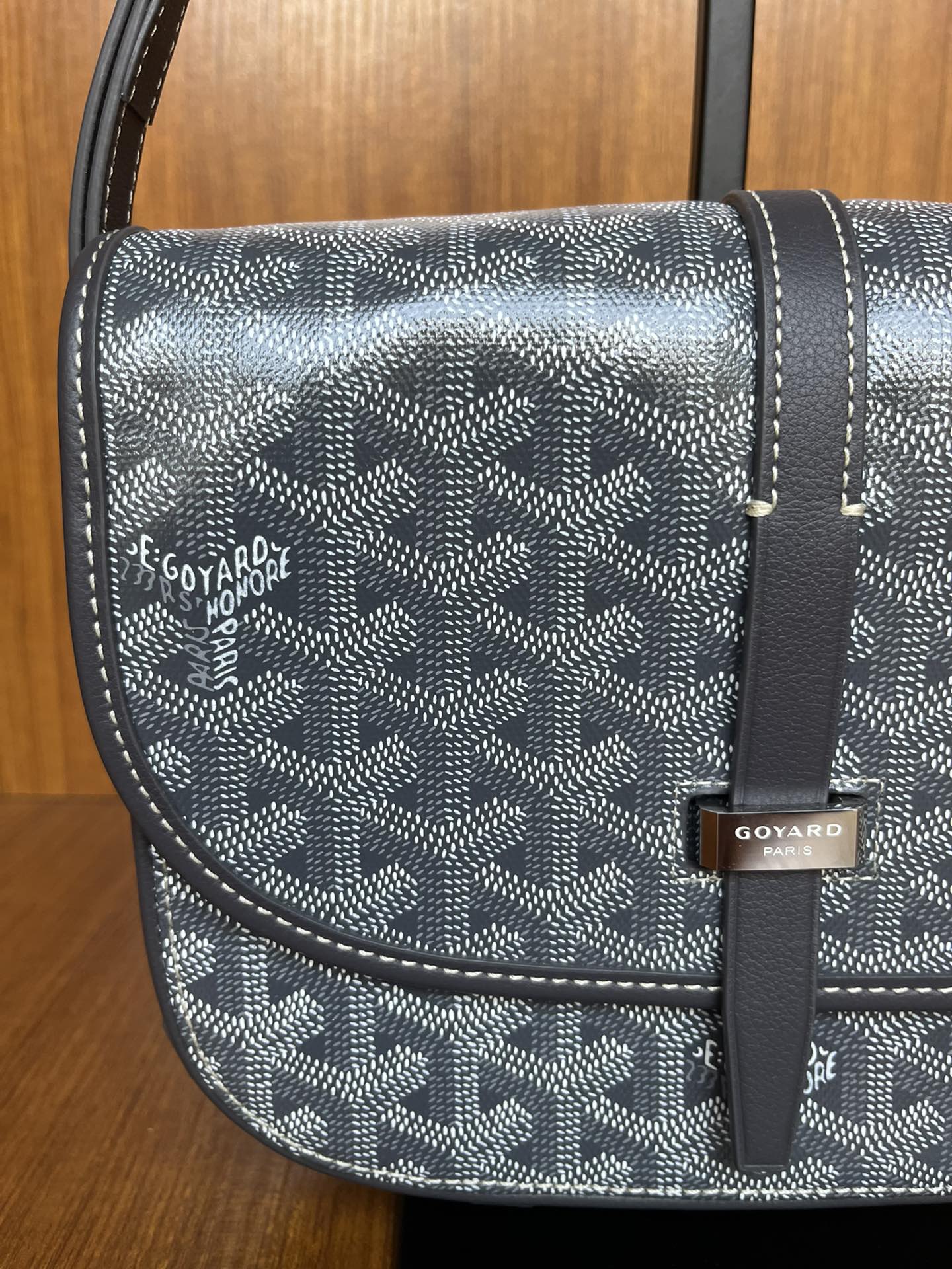 Goyard Navy Blue Goyardine Coated Canvas and Leather