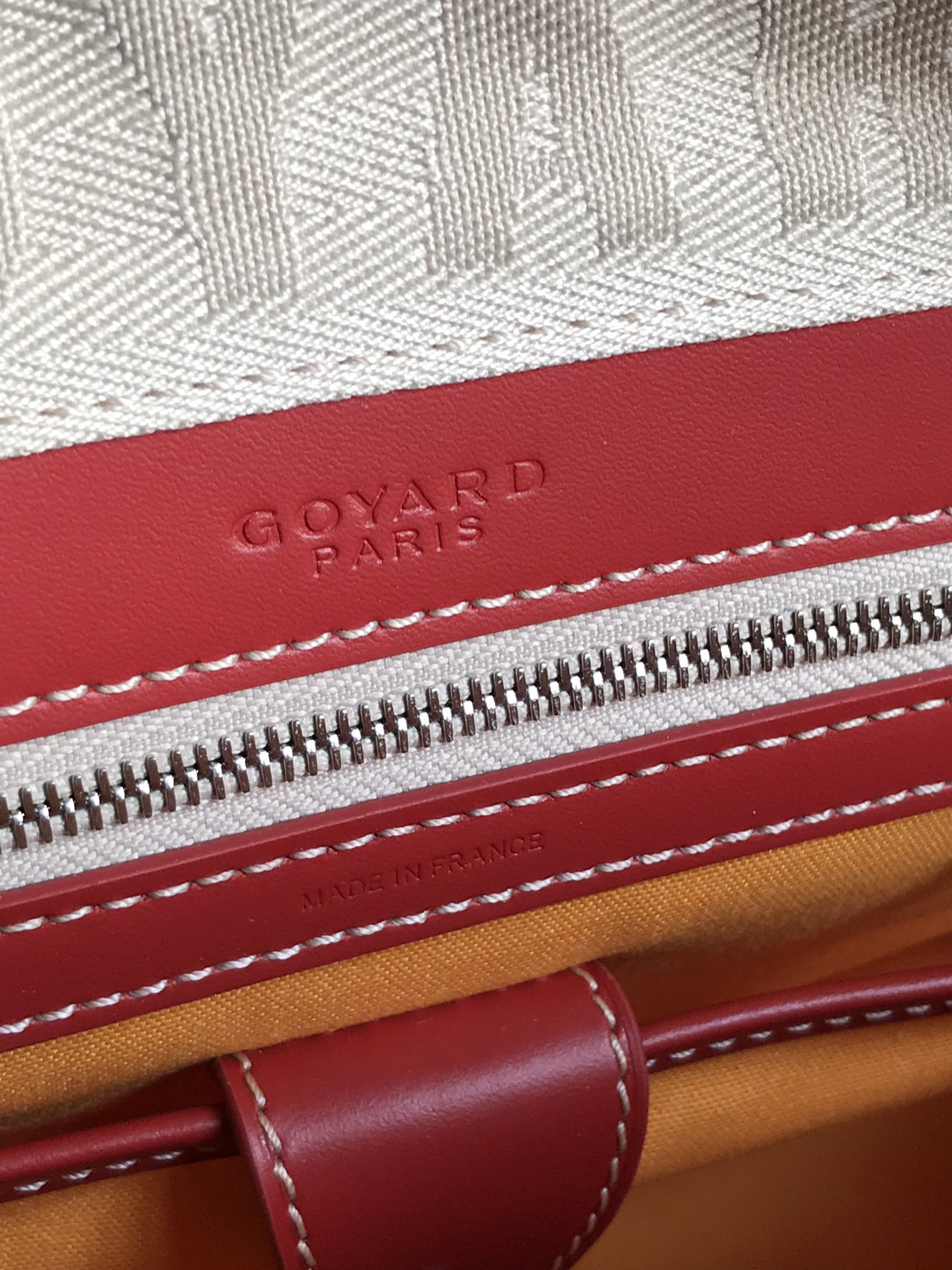 Goyard Saint Jeanne MM Red Leather Cloth ref