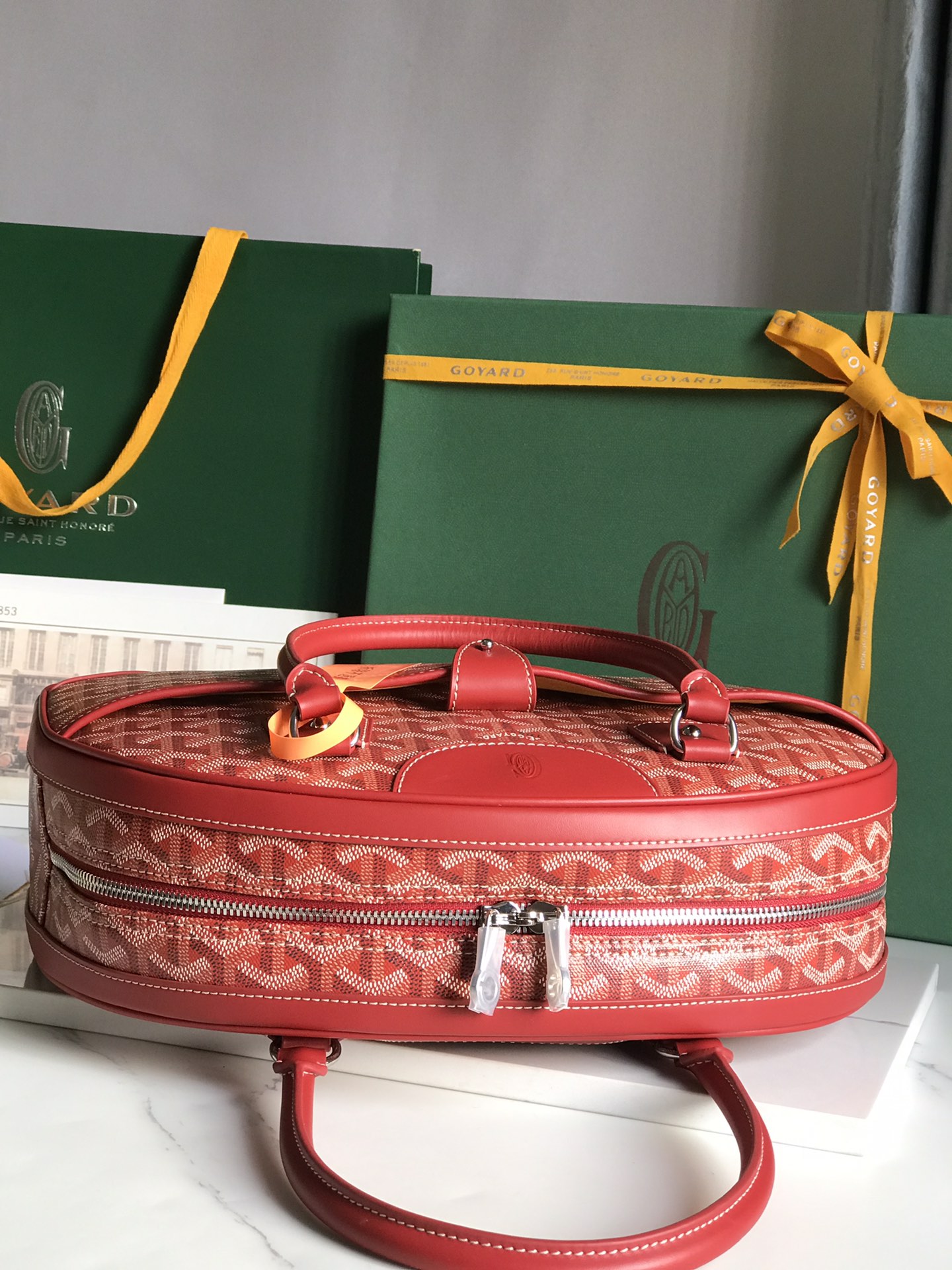 Goyard Saint Jeanne MM Red Leather Cloth ref