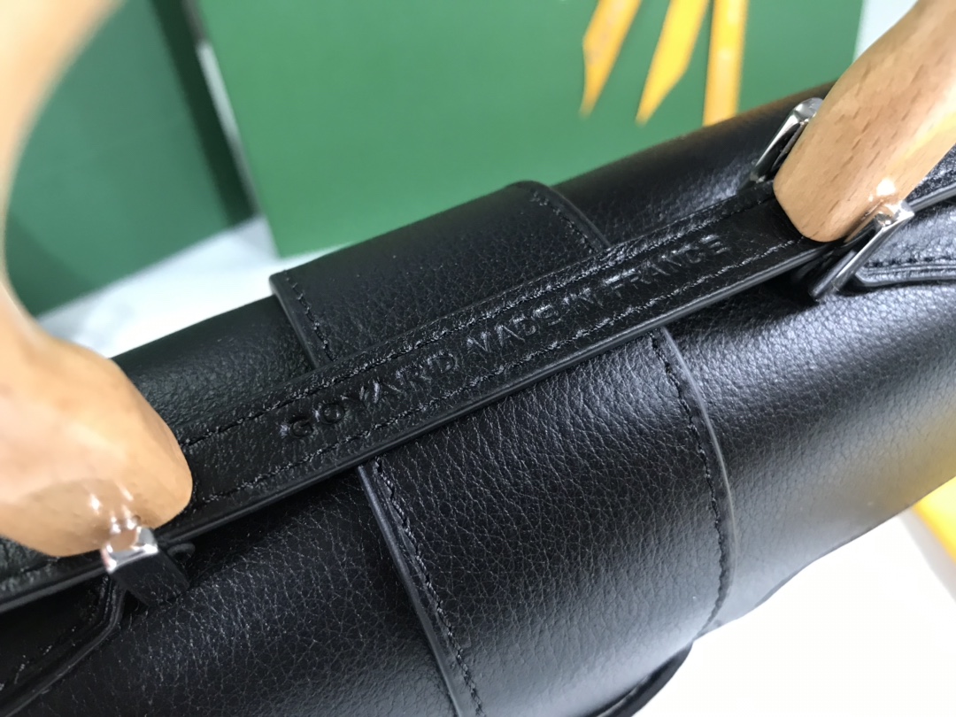 Goyard Black Coated Canvas Fabric Mini Goyardine Saigon