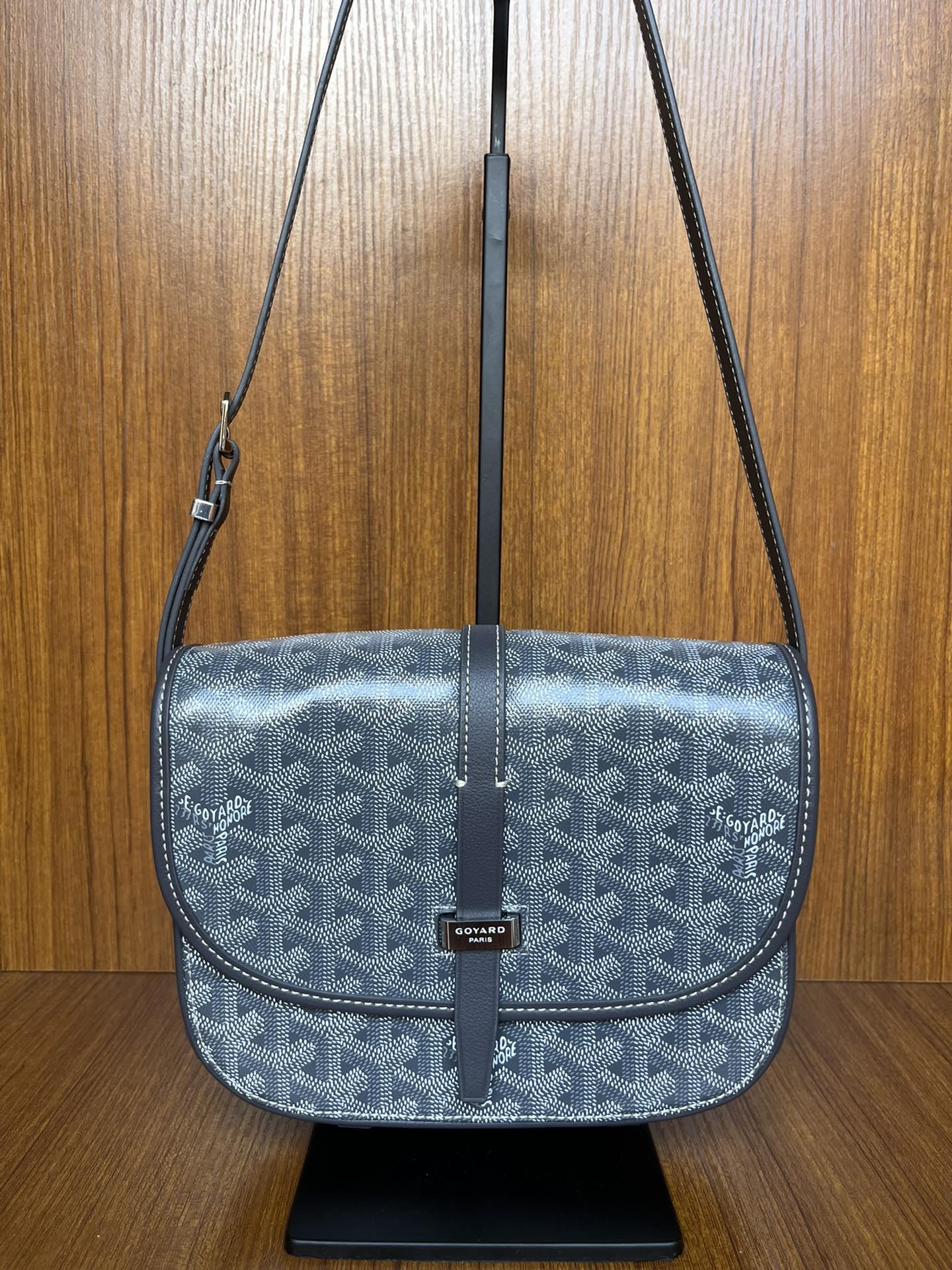 Goyard Navy Blue Goyardine Coated Canvas and Leather