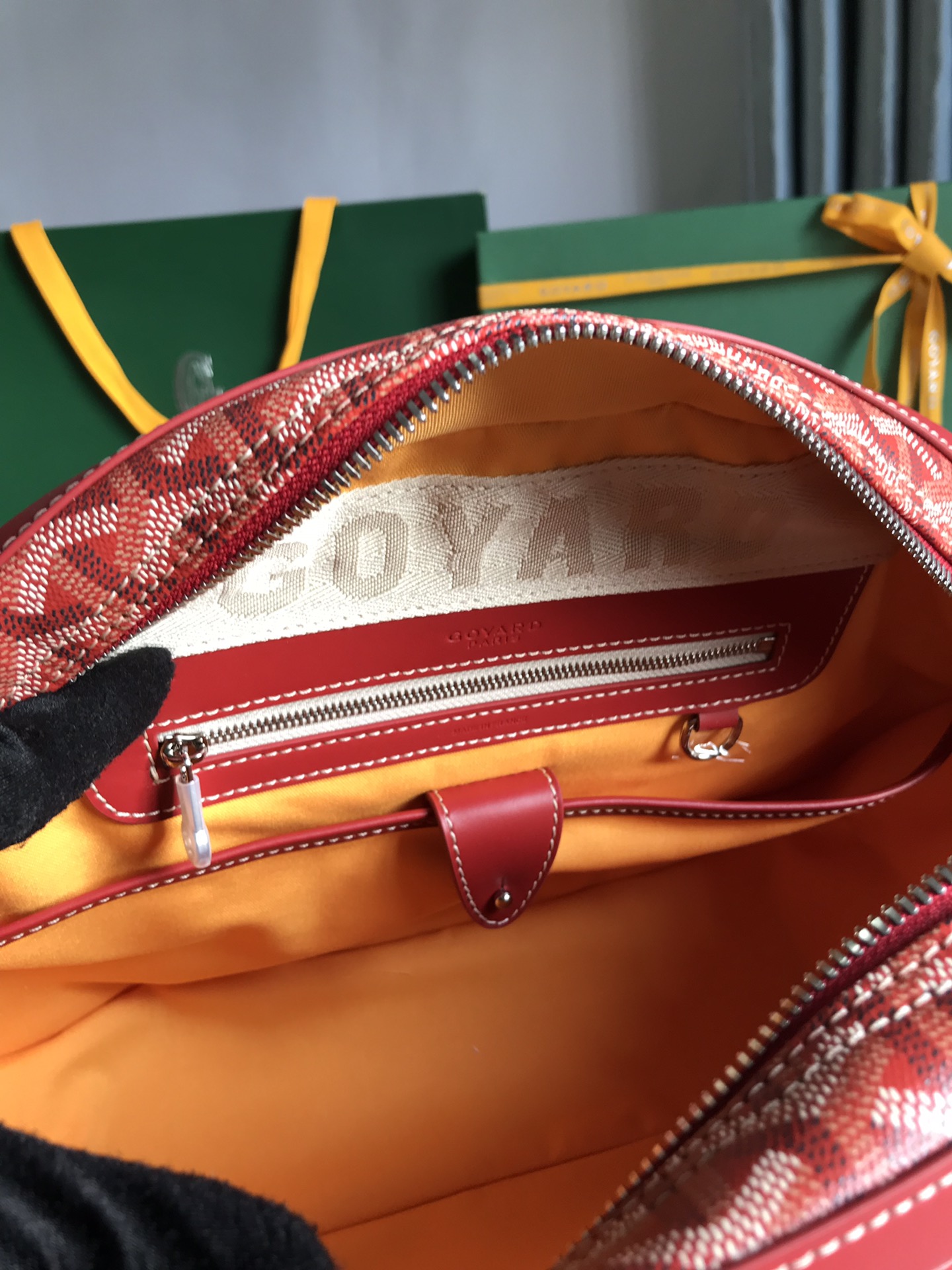 Goyard Saint Jeanne MM Red Leather Cloth ref