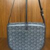 Goyard Navy Blue Goyardine Coated Canvas and Leather