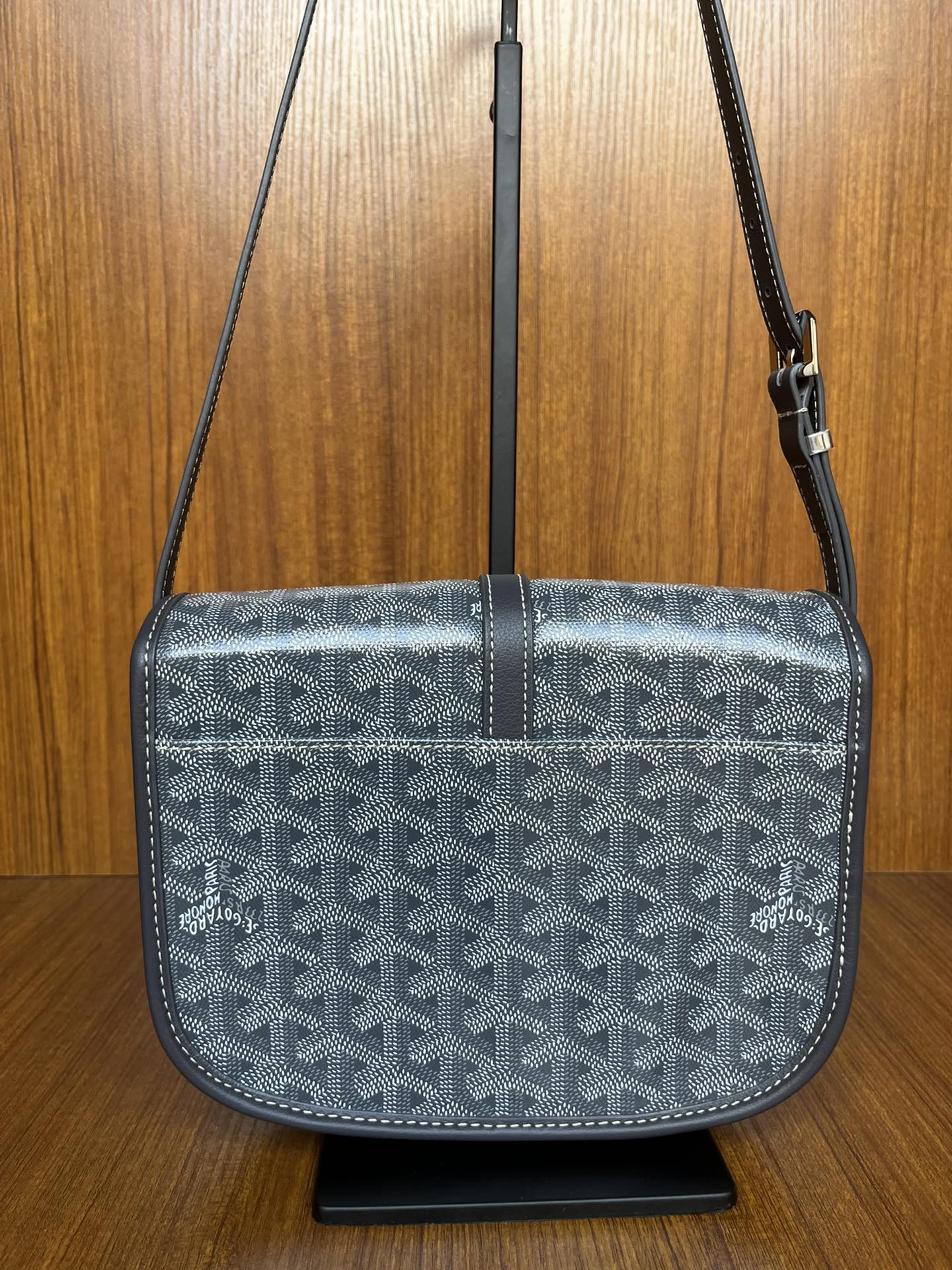 Goyard Navy Blue Goyardine Coated Canvas and Leather