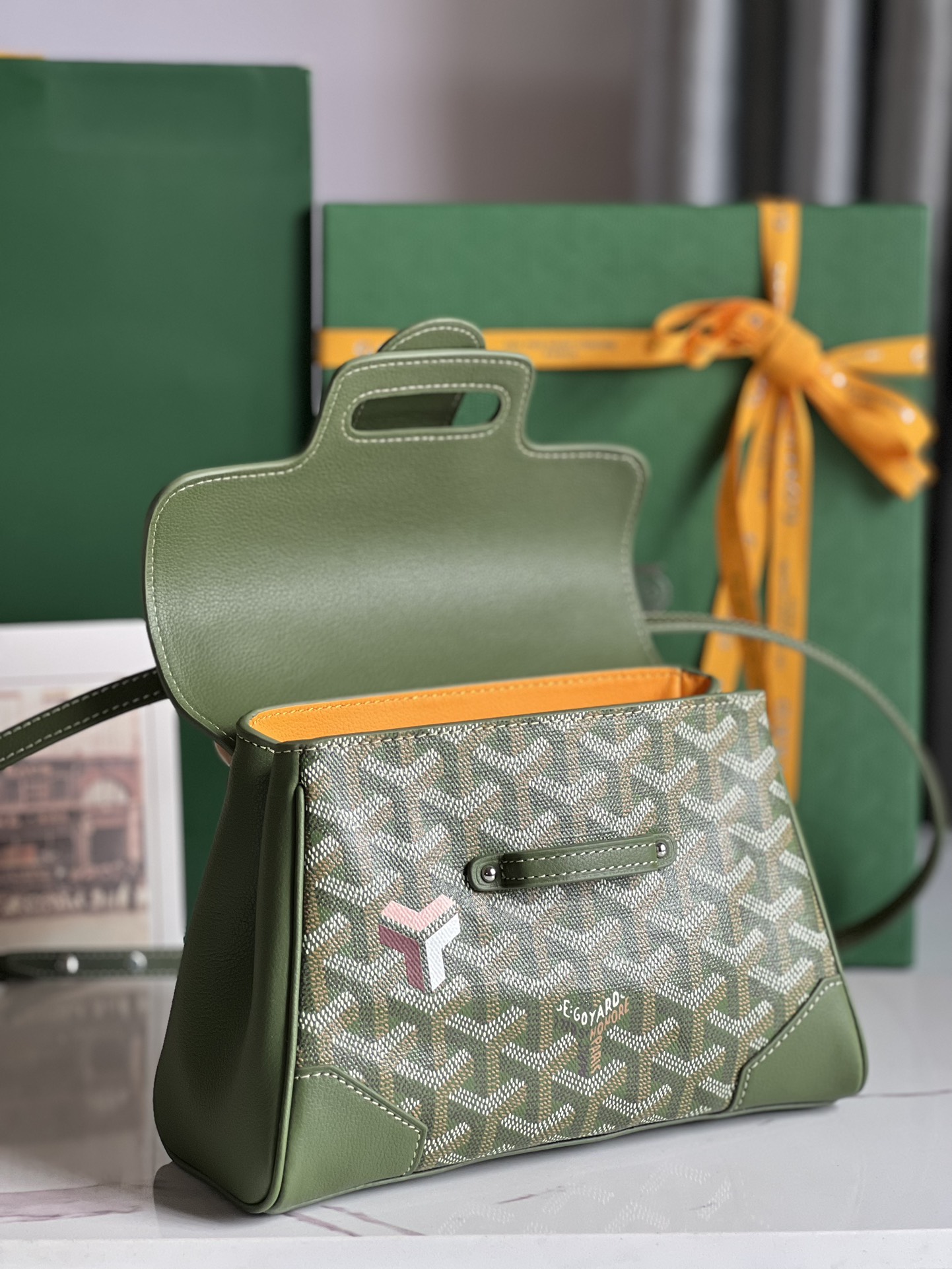 Goyard Saigon Souple Mini Bag Green Goyardin