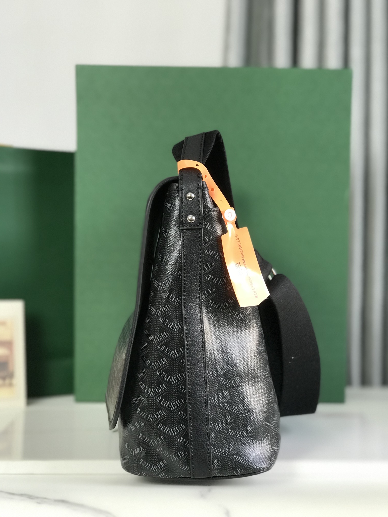 Goyard Jet Black Capetien MM Messenger Bag