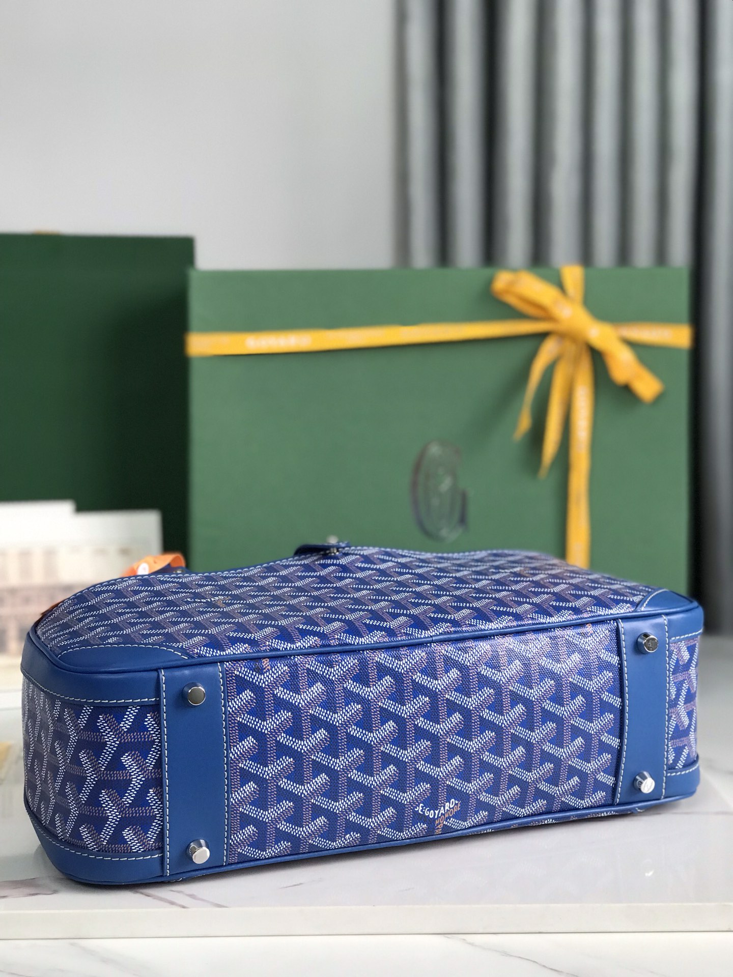 Goyard Saint Jeanne Bag Coated Canvas MM Blue