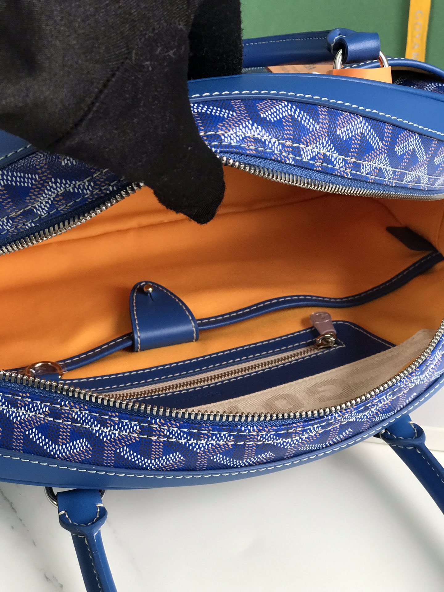 Goyard Saint Jeanne Bag Coated Canvas MM Blue