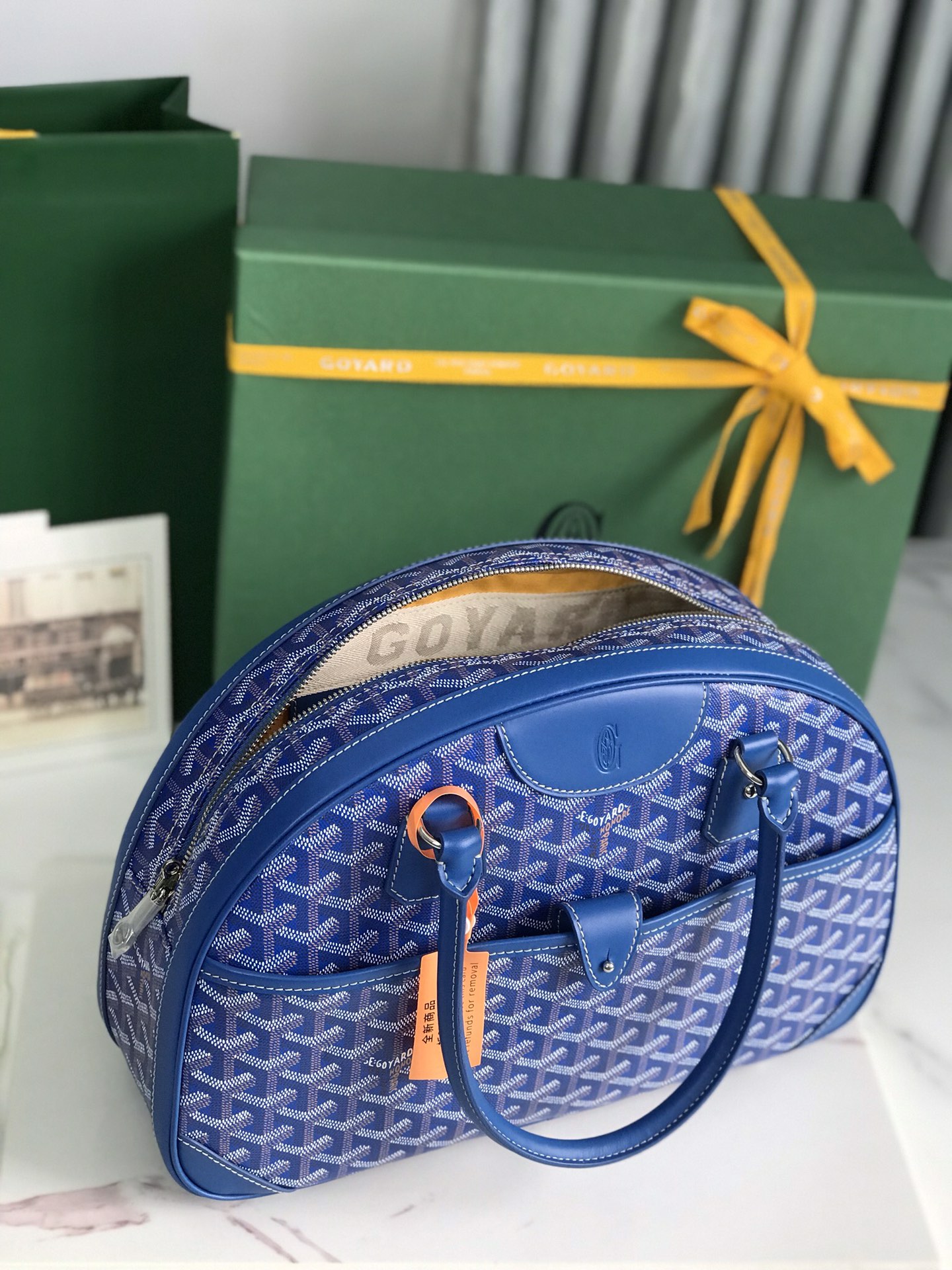 Goyard Saint Jeanne Bag Coated Canvas MM Blue