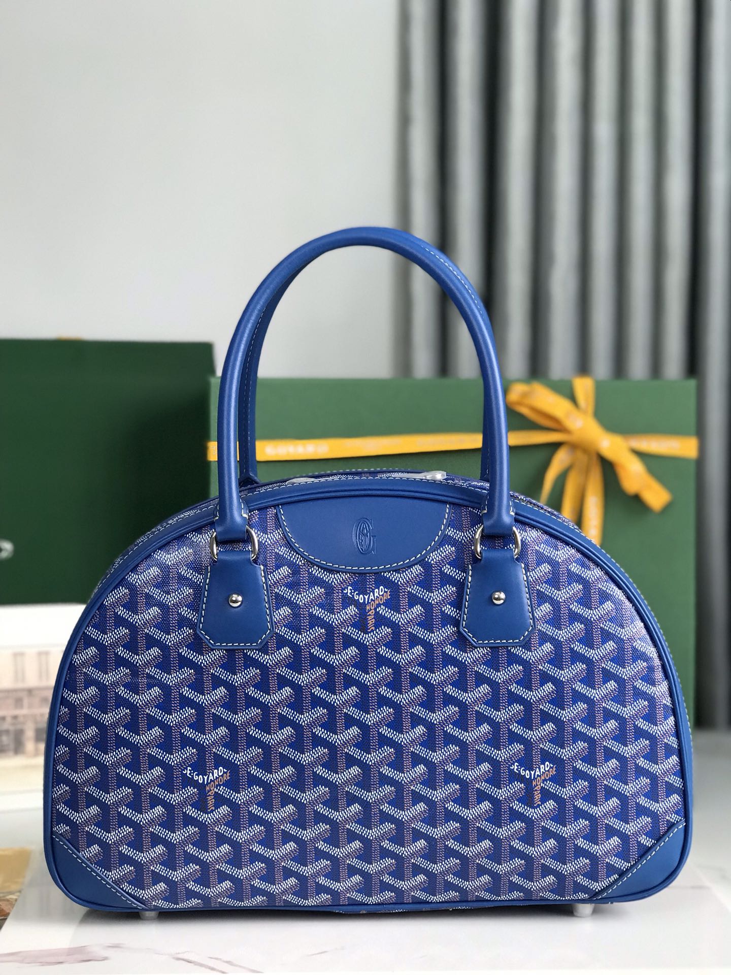 Goyard Saint Jeanne Bag Coated Canvas MM Blue