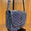 Goyard Goyardine Navy Belvedere PM Palladium Hardware