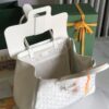 Goyard Saigon Tote White Goyardine Canvas Palladium ...