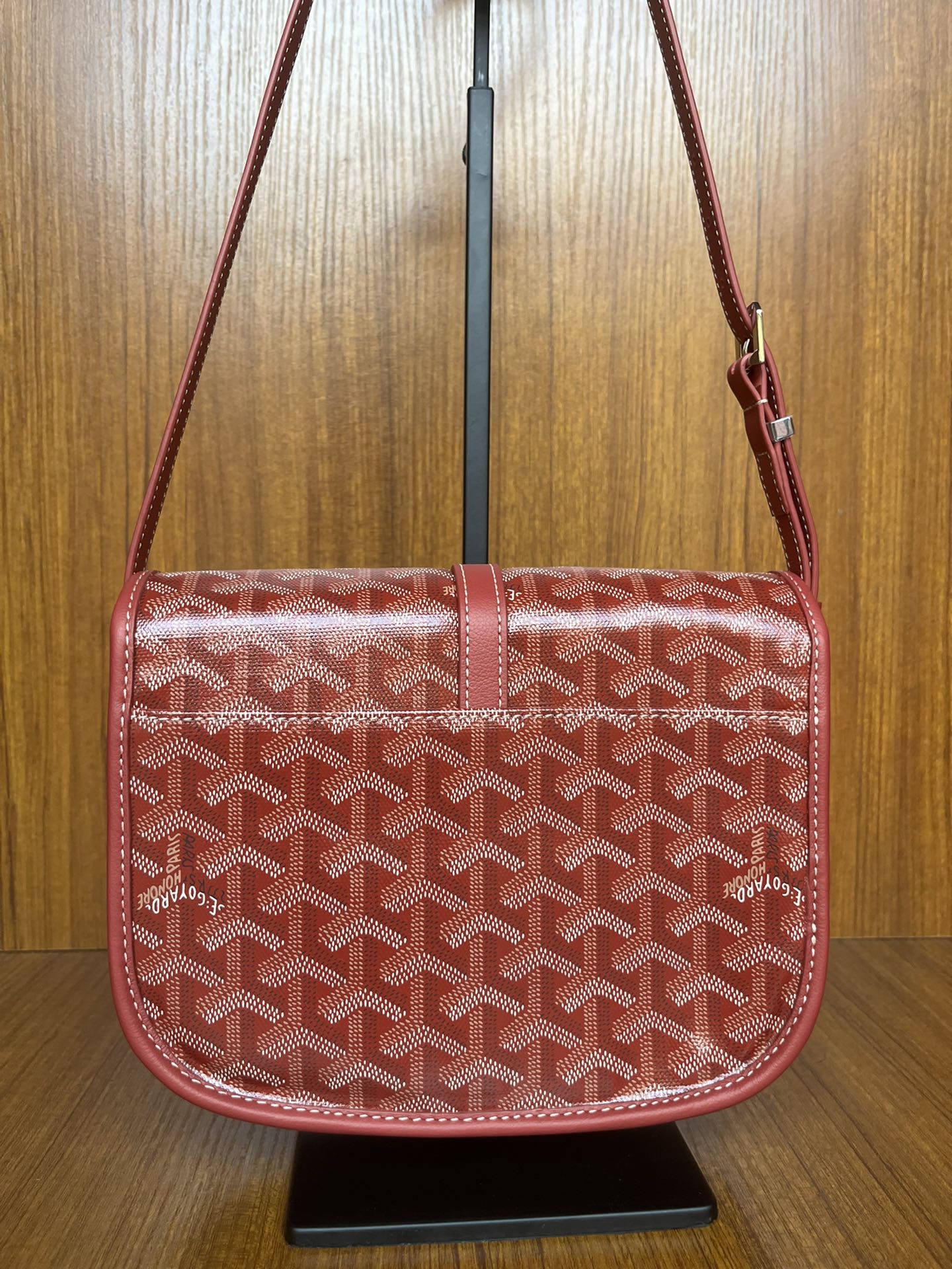 GOYARD Goyardine Belvedere II PM Messenger Bag Red 147493